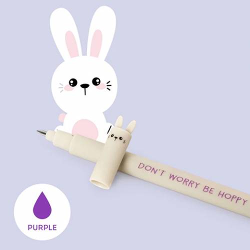Penna Gel Cancellabile Legami Purple Bunny