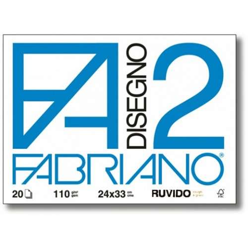 ALBUM FABRIANO F2 C/ANGOLI 20 FOGLI 24x33cm-RUVIDO